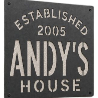 Laser Cut Metal Sign