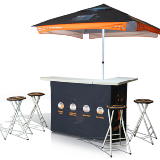 Printed Bar Set w/ 6' Umbrella and 4 Stools