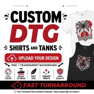 DTG Printed Shirts & Tanks - no minimum